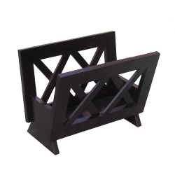 OCEANSTAR Wood Magazine Rack - In Black