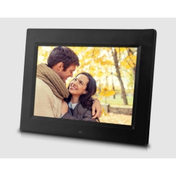 SUNGALE 8-In Digital Photo Frame - 800X600 Lcd-USB/sd/ 4GB Storage - W/ Sleek Design- Multimedia - Photo/video/music- In Black