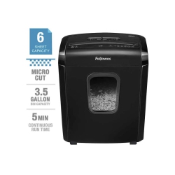 FELLOWES Microshred 6M Micro-Cut Shredder, Cross-Cut Paper And Credit Card