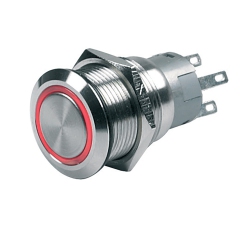 BEP MARINE Bep Push-Button Switch 12V Latching On/off - Led In Red
