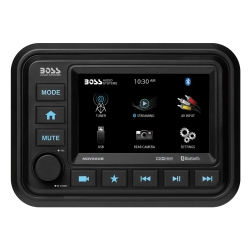 BOSS AUDIO Bluetooth (Audio Streaming) Marine Gauge Digital Media Am/fm Receiver - In Black