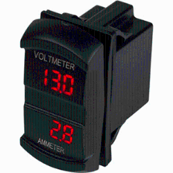 SEA-DOG Dual Volt/amp Meter Rocker Style Switch