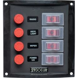 SEA-DOG Splash Guard Switch Panel Vertical - 4 Switch