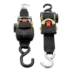 CAMCO Retractable Tie Down Straps - 2" Width 6' Dual Hooks