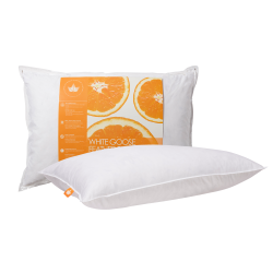 CDFC Canadian Down & Feather Co - Goose Feather Pillow - Queen, Medium Support - 2 Pack In White