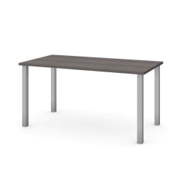 MODUBOX Table Desk With Square Metal Legs - Bark In Grey