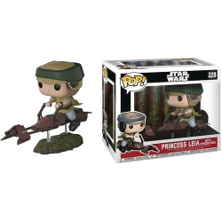 FUNKO Pop Star Wars 3.75 Inch Action Figure - Princess Leia With Speeder Bike #228