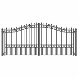 ALEKO ® Dg18Lond London Style Dual Swing Steel Driveway Gate 18'