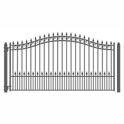ALEKO Dg14Prassw Prague Style Single Swing Steel Driveway Gate 14'