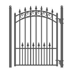 ALEKO ® Prague Steel Pedestrian Gate 5'