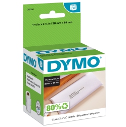 DYMO 1.125" X 3.5" Address Label, Two Roll/pack