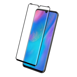 CABLESHARK for (1Pack) Huawei Compatible 3D Curved Full Glue Cover Tempered Glass Screen Protector for Huawei P30 Pro