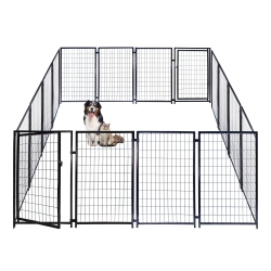 ALEKO ® 2Dk5X5X4Sq Dog Kennel Heavy Duty Pet Playpen 10X10X4 Foot Dog Exercise Pen Cat Fence Run for Chicken Coop Hens House