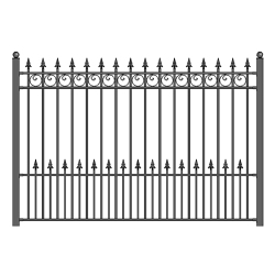 ALEKO ® New 8' X 5' Iron Driveway Steel Fence Prague Style