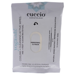 CUCCIO Somatology Yogahh Cooling Plus Cleansing Wipes By for Unisex - 12 PC Wipes