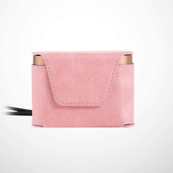 WINGOACCESSORIES Dustproof Leather Protective Cover Case Compatible With Sony Wf-1000Xm3, 1000Xm3S, 1000Xm3B Earphone - In Pink