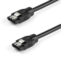 STARTECH 0.3 M Round SATA Cable - Latching Connectors - 6GBs SATA Cable