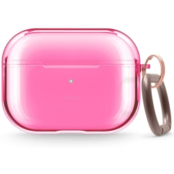 ELAGO Protective Clear Case Designed for Apple Airpods Pro Case for Airpod Pro [Neon Hot Pink]