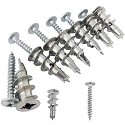 STANZ (Tm) 120PCs Zinc Self Drilling Drywall Anchors With Tapping Screws Hollow Wall Anchor Screw Kit