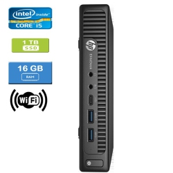 HP Refurbished (Good) - 800 G2 Mini Intel Core I5-6500 3.20 Ghz, 16GB, 1Tb SSD, Win 10 Pro