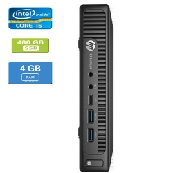 HP Refurbished (Good) - 800 G2 Mini Intel Core I5-6500 3.20 Ghz, 4GB, 480GB SSD, Win 10 Home