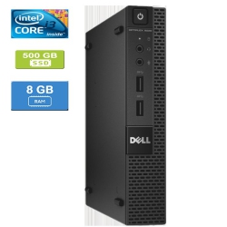 DELL Refurbished (Good) - 9020 Micro Intel Core I3-4160T 3.10 Ghz, 8GB, 500GB SSD, Win 10 Pro