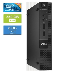 DELL Refurbished (Good) - 9020 Micro Intel Core I3-4160T 3.10 Ghz, 8GB, 250GB SSD, Win 10 Pro