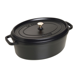STAUB La Cocotte 8 L Cast Iron Oval Cocotte In Black