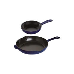 STAUB Pans 2 Piece Cast Iron Fry Pan Set