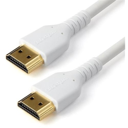 STARTECH Premium High Speed HDMI Cable With Ethernet - 2M / 6Ft Rugged HDMI Cord - 4K 60Hz HDMI Cable - Aramid Fiber - In White