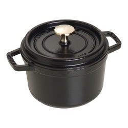 STAUB La Cocotte 1.25 L Cast Iron Round Cocotte In Black