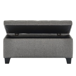 VIVA LIFESTYLE INC. Furiture Rectangular Storage Ottoman - In Grey