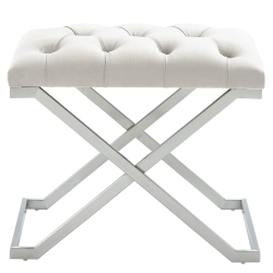 VIVA LIFESTYLE INC. Furiture Single Bench - Ivory/silver