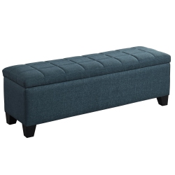 VIVA LIFESTYLE INC. Furiture Rectangular Storage Ottoman - Grey In Blue