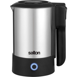 SALTON Jk2035 - Compact Travel Kettle With Retractable Cord, 600Ml, Stainless Steel