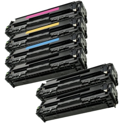 INKFIRST 6 Compatible Toner Cartridges Replacement for HP Cf410A Cf411A Cf412A Cf413A 410A 1 Set + 2 In Black