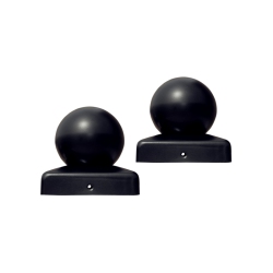 ALEKO Cap for Gate Post 2.5 X 2.5 for Driveway Gates Iron Gate, Black, Lot Of 2