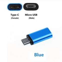 CSMART 【】 USB 3.1 Type USB-C Female to Micro USB Male Adapter Converter Connector In Blue