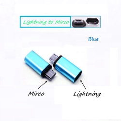 CSMART 【】 Lightning Female to Micro USB Male Adapter Converter Connector In Blue