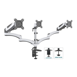 SHOPPINGALL Fully Adjustable Triple Gas Spring Lcd Monitor Arm Desk Mount Stand for Three 15"-32" Monitors - Sa-Gm135D (White)
