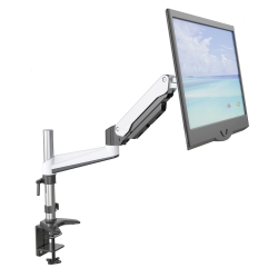 SHOPPINGALL Fully Adjustable Single Gas Spring Lcd Monitor Mount Arm Stand for 15”-32” Monitors - Sa-Ga12 (White)