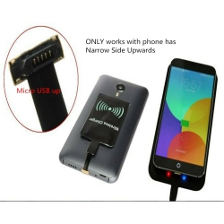 CSMART Qi Wireless Charger Charging Receiver Pad (Micro USB Port Up) for Samsung / Lg / Sony / Google / Motorola / Android Phones