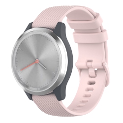 STRAPSCO Silicone Rubber Watch Band Strap for Garmin Vivomove 3S & Vivoactive 4S - In Pink