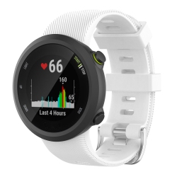 STRAPSCO Silicone Rubber Watch Band Strap for Garmin Forerunner 45 & Swim 2 - In White