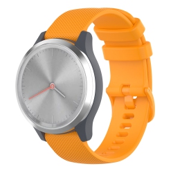 STRAPSCO Silicone Rubber Watch Band Strap for Garmin Vivomove 3S & Vivoactive 4S - In Orange