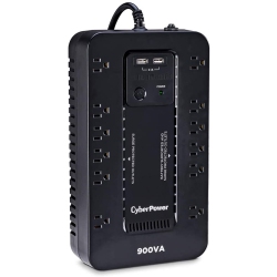 CYBERPOWERPC Cyberpower St900U Standby UPS System, 900Va/500W, 12 Outlets, 2 USB Charging Ports, Compact