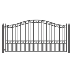ALEKO Dg12Parssw Paris Style Iron Single Swing Driveway Gate 12'