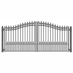 ALEKO Dg18Prad Prague Style Ornamental Iron Wrought Dual 18' Driveway Gate