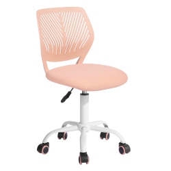FURNITURER Task Chair Height Adjustable Swival Student Study Chair(Rose)