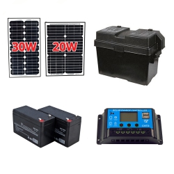ALEKO Sk20W Solar Kit for Gate Opener -50W24V Solar Panels, Batteries, Charge Controller